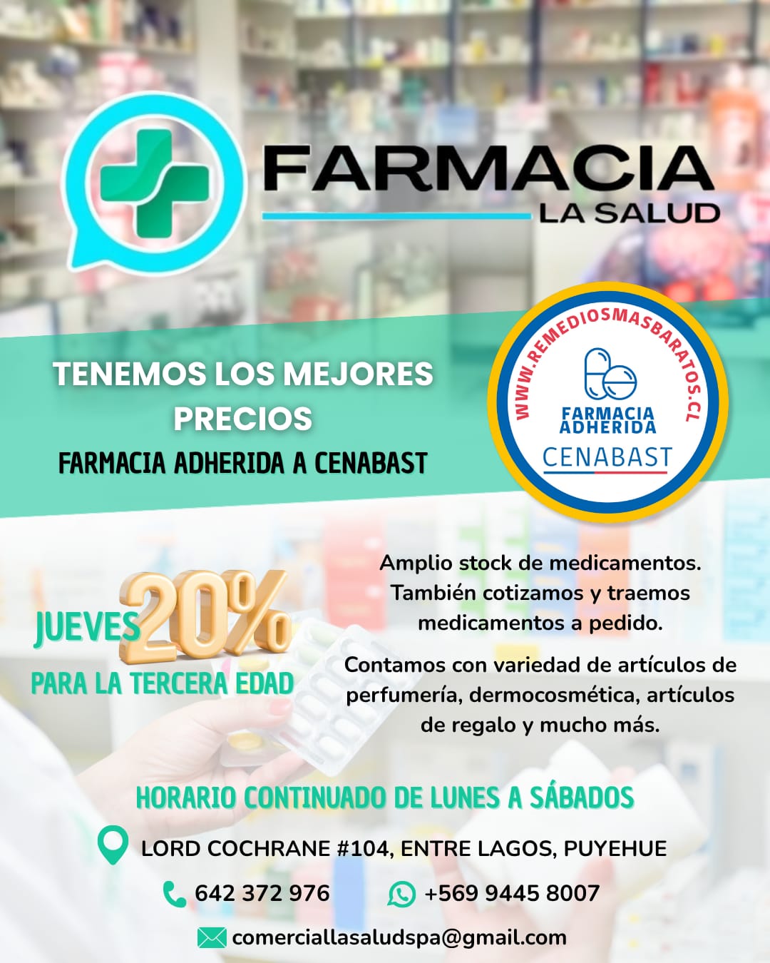 farmacia en entre lagos puyehue