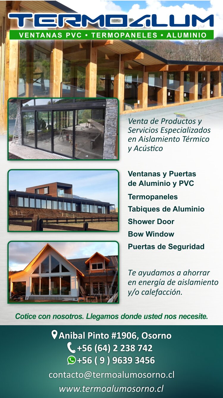 ventanas pvc aluminio termopaneles osorno