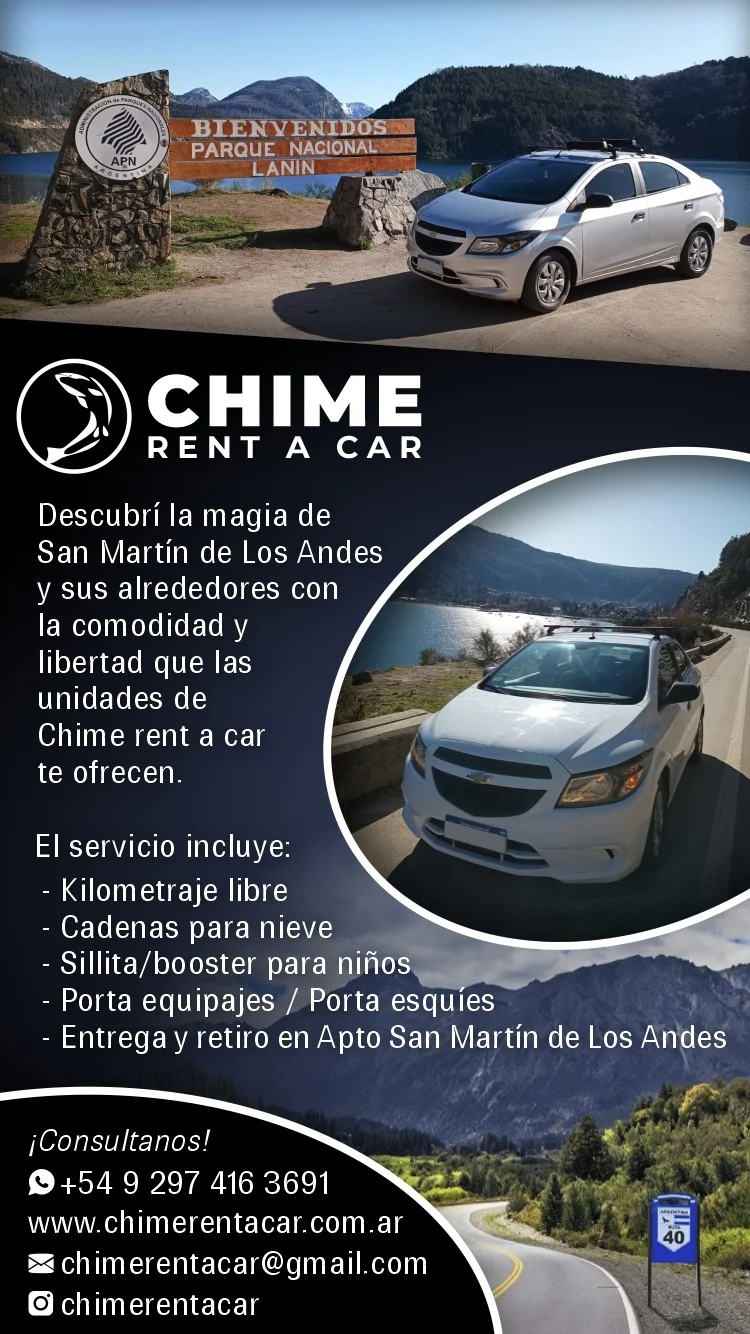 chime rent a car san martin de los andes
